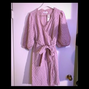 VELVET Eyelet Lilac Wrap Dress